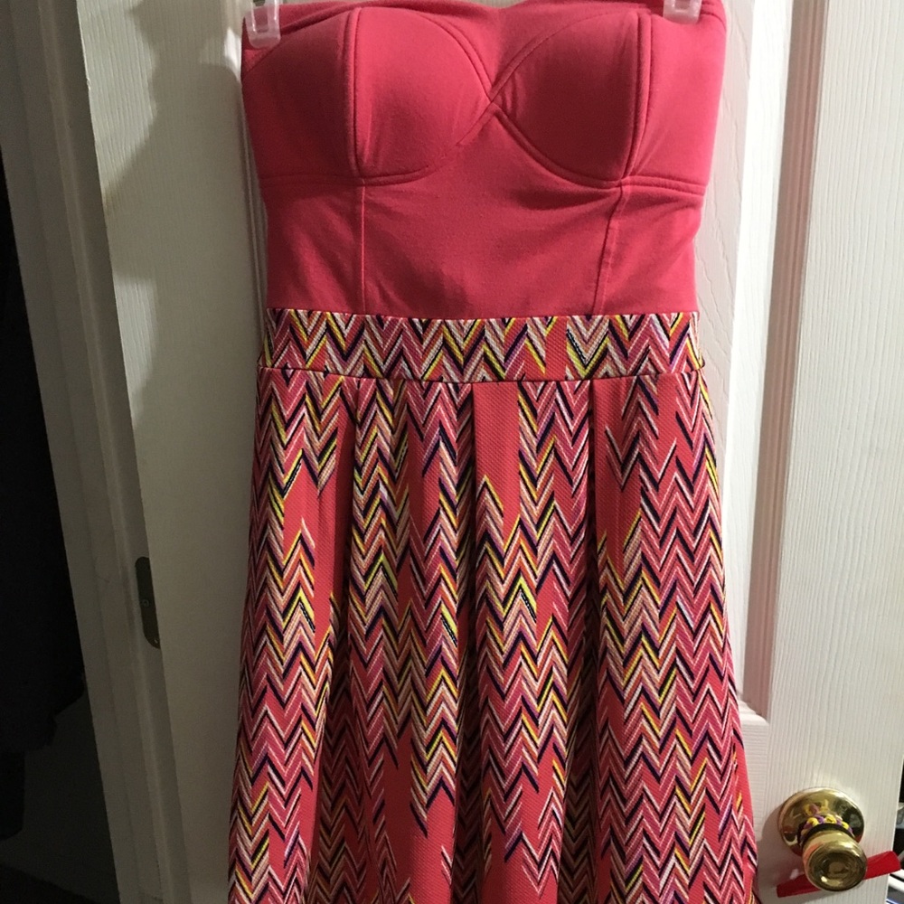 Cute pink strapless dress